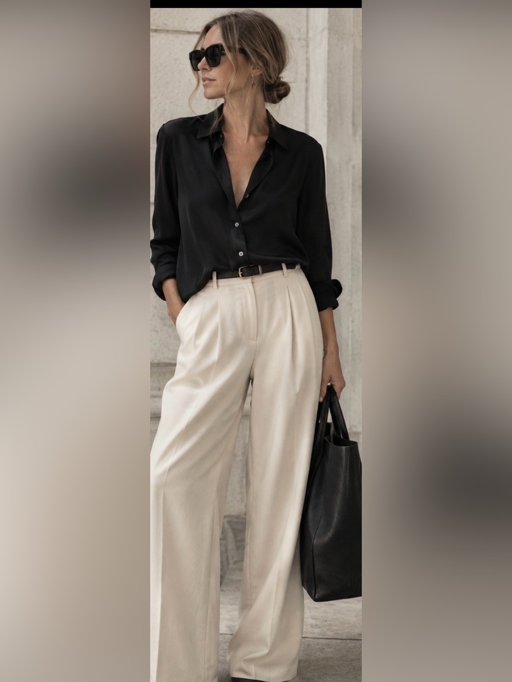 Banana Republic Black Resort Silk Shirt